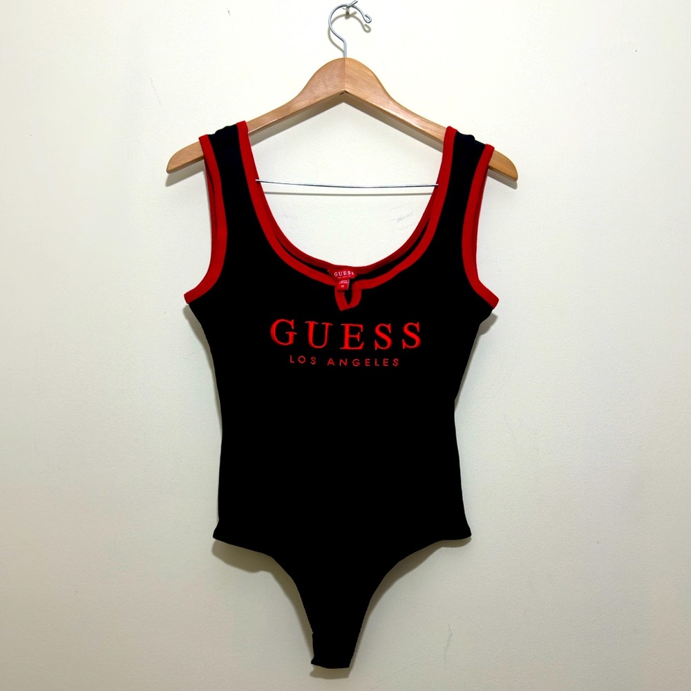 Guess || woman’s black and red Bodysuit size Xl